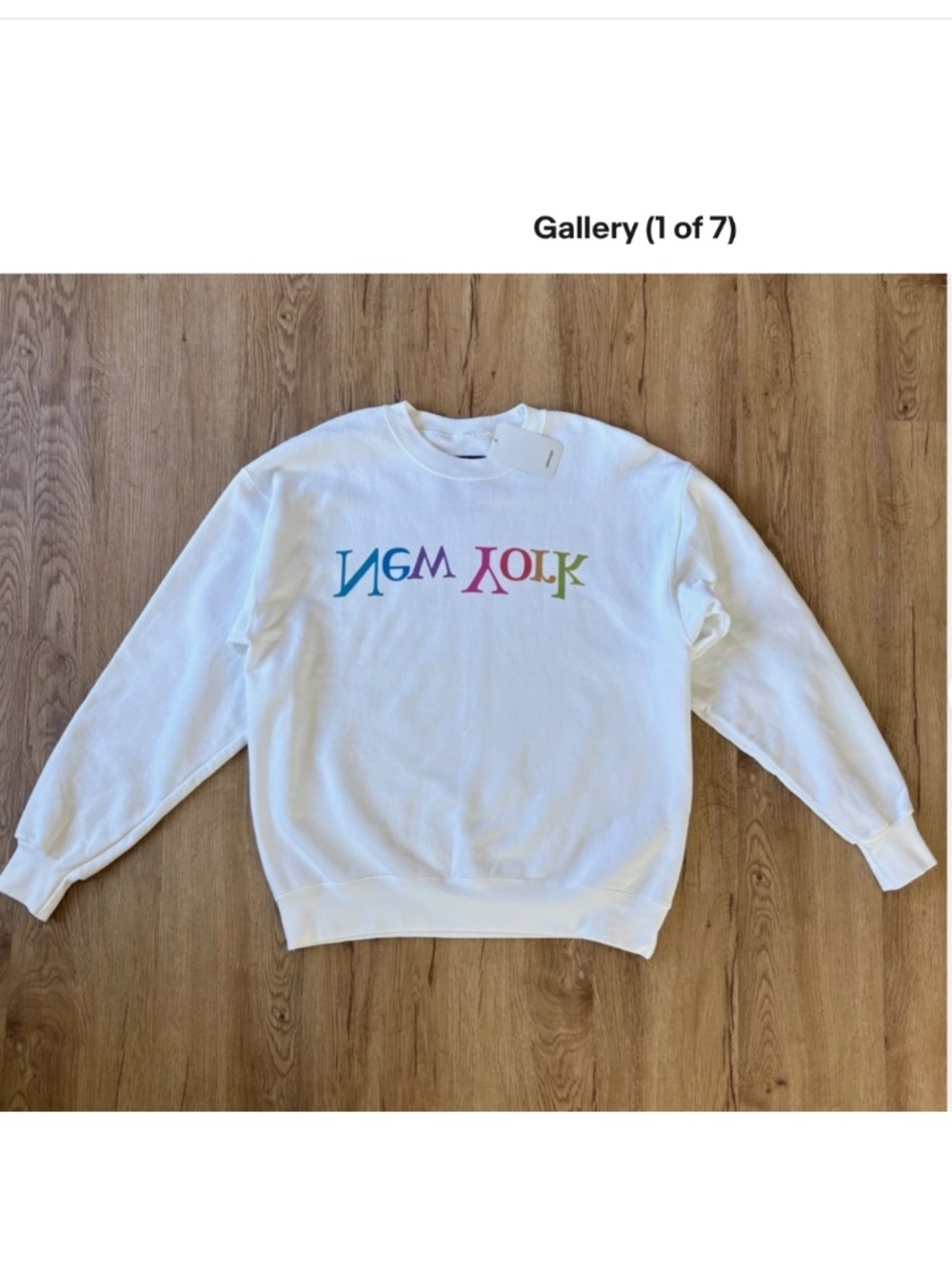 ★Assembly New York RAINBOW NEW YORK LOGO SWEATSHIRT White M★